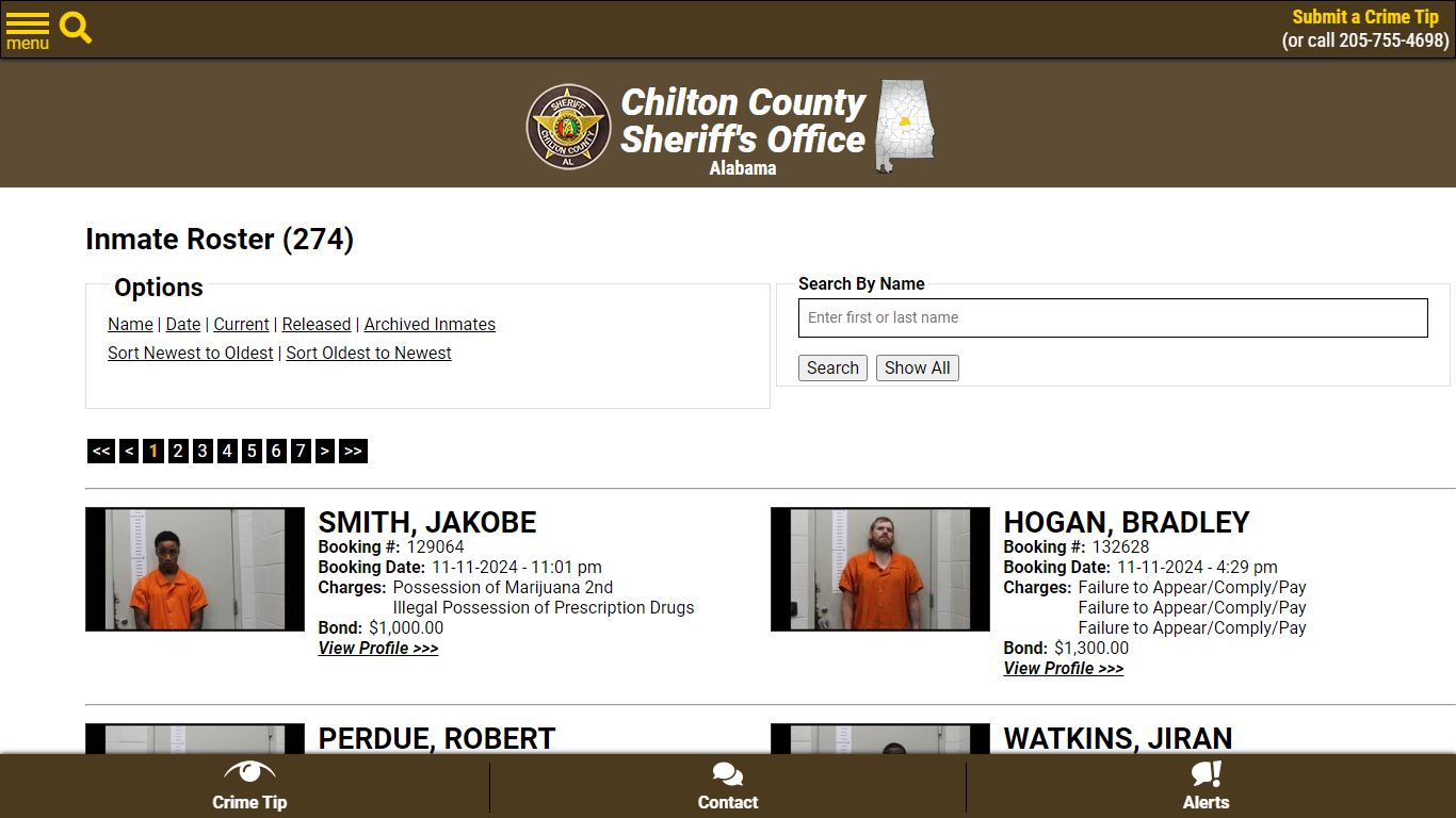 Inmate Roster - Current Inmates Booking Date Descending - Chilton ...